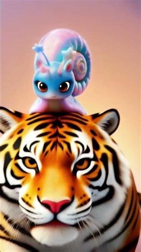 Snail Riding the Tiger #childrensstories #ytshorts