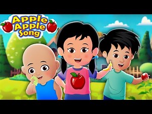 1st CLASS-FRUITS..Apple Apple Red Red Apple , Rhyme For Kids, Googly Kids