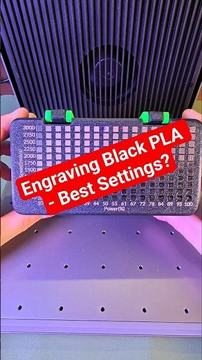 xTool F1 Ultra: Black PLA engraving test with XCS material array to find the best settings! #3dprint