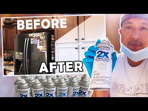 How to Re-Paint Kitchen Cabinets to White (DIY)