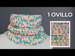 Crochet collar with 1 ball - Easy and seamless