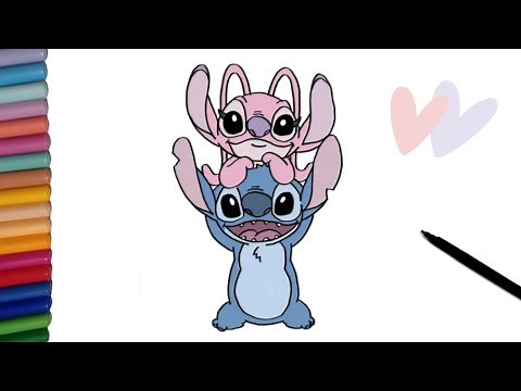 How to Draw Angel and Stitch I Easy Drawing Step by Step