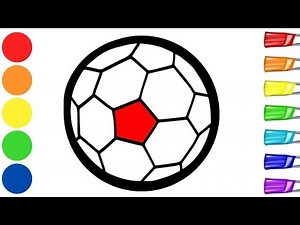 How to Draw a Soccer Ball ⚽️🥅🏟️🌈 | Football Drawing Easy | Step by Step Art Tutorial