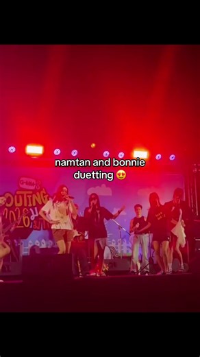 Namtan and Bonnie duetting: vocal queens at GMMTV Outing 2026
