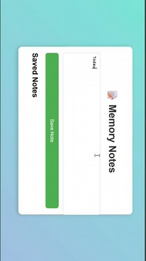 Memory notes app#coding #htmlcssjavascript