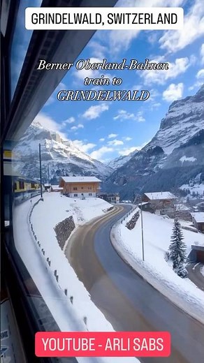 BREATHTAKING SCENIC SWITZERLAND TRAIN - INTERLAKEN TO GRINDELWALD (Berner Oberland-Bahnen Express)
