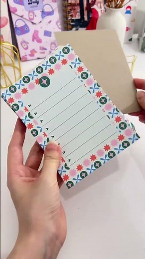 Making a DIY Notepad with Decorated Top Edge ✨💖