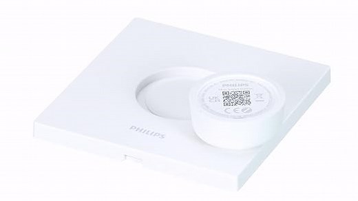 Philips Hue Smart Button für Hue Lichtsysteme, Smarter Dimmer zur Steuerung von Leuchten, kabelloser Lichtschalter ohne Installation, weiß, alte Generation