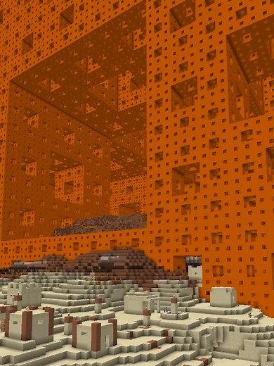 Intricate Fractal Cube Building in Minecraft