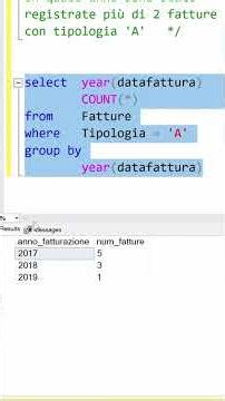 Query SQL con Where e Having
