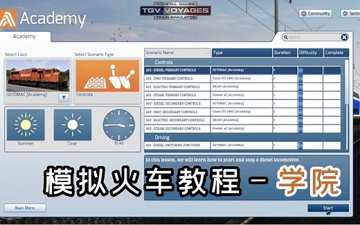 【TGV Voyages Train Simulator】模拟火车教程 - 学院