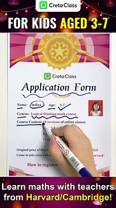 📚₹99 = 10 lessons 16 logical thinking skills 7200 item pools 1 on 1 tutoring💚 👉🏽Study with Harvard/Cambridge teachers 👉🏽15 minutes a day, 10 lessons for two weeks 👉🏽Led by Ivy League postgraduates 👉🏽Help kids master Math Skills anytime, anywhere | CretaClass