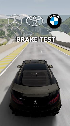 Brake Test - Mercedes GT vs Toyota Supra vs BMW M5 #beamng #beamngdrive