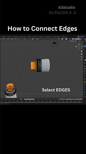 How to Connect Edges in Blender 😍3D Modeling Tutorial for Beginners #shorts #3dmodeling