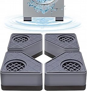 4 Pcs Anti Vibration Pads for Washing Machine, Dryer Pedestals with 1100 lbs Weight Capacity, Shock-Absorbing, Anti-Slip and Noise-reducing Mats, Suitable for Most Furniture, Protects Floor