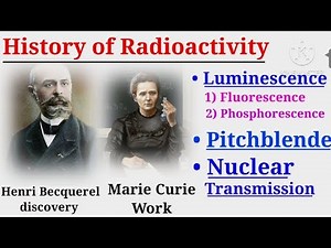 History of Radioactivity | Henri Becquerel & Marie Curie Discovery | Luminescence| Pitchblende |