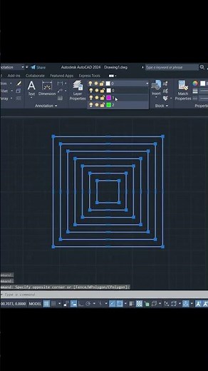 AutoCAD 2D Drawing | Object Creation Using Rectangle, Layers, Offset & Dimensions #shorts