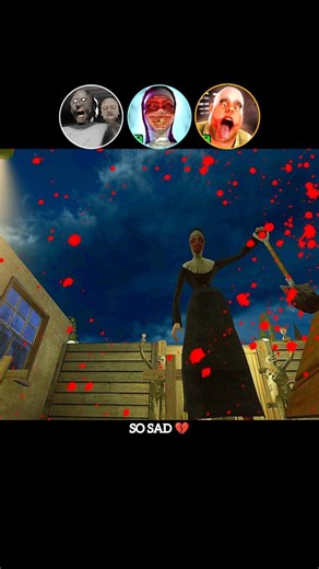 Granny 2 " Evil Nun 1 " Mr Meat | So Sad Moments 🥺 " #horrorgaming #sadstory #mustwatch #shorts