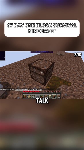 67 Days on One Block in Minecraft: Day 2 Progress