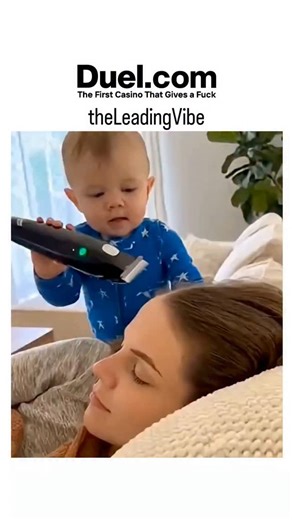 buzz__decode on Instagram: "The post shares a 15-second AI-generated video of a baby enthusiastically shaving a sleeping woman's head with clippers, accompanied by encouraging adult narration, sparking widespread laughter and disbelief. Replies overwhelmingly identify it as AI due to the clippers' unrealistic performance and the baby's improbable dexterity, with the author confirming this in multiple responses. This clip exemplifies a November 2025 viral trend of hyper-realistic AI family pranks