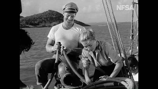 Produced by and starring Chips Rafferty, 'King of the Coral Sea' (1954) is a romantic action-packed adventure co-stars beloved actor Charles ‘Bud’ Tingwell and marks the film debut of future Hollywood star Rod Taylor. The film was beautifully shot on location in the Torres Strait and is notable for including a mask dance performed by the traditional owners of Thursday Island, the Kaurareg people. 👉Watch this weekend on NFSA Player! https://bit.ly/4c26eaL #NFSAOnline #NFSAPlayer #AustralianFilm