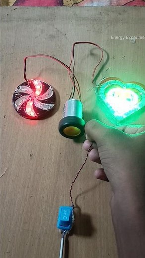 Mini Drone Motor Power Generator ⚡ | Lights 2 LEDs!