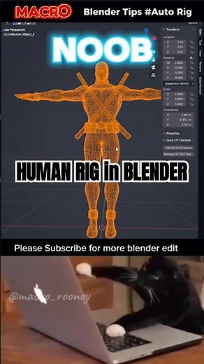 How to Human Rig in Blender #blender #3dcompositing #shorts