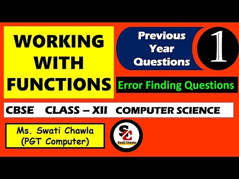 Error Finding Questions | MOST IMPORTANT | CBSE | Class 12 | Computer Science
