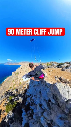 Crazy Kitesurfer Jumps Off A 90 METER CLIFF 🤯😱