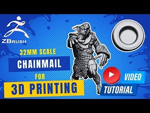 ⛓ Zbrush sculpting tutorial - The best 32mm miniature scale chainmail for 3D printing ⛓