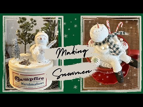 Making Clay Snowmen