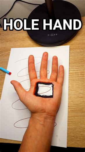 How to draw a hollow hand? #drawing #hand #tutorial