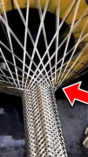 High-Tech Braiding: The Armor for Pipes! 🛡️⚙️ #shortsfeed #facts