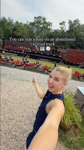 Rail Explorers Catskills New York 📍🚴🏼‍♀️ #upstateny #railroad #catskills #funthings #dateideas