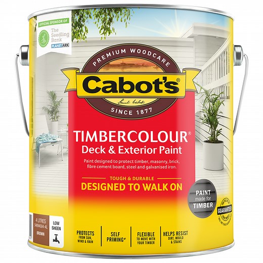 Cabot's 4L Brown Timbercolour Deck & Exterior Paint