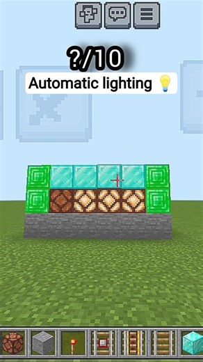 Minecraft Automatic Lights 💡 | Redstone Magic #shorts #minecraft