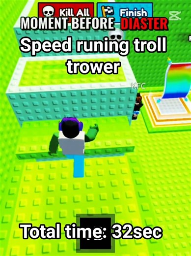 #roblox i speedrun a troll trower 🗼in roblox
