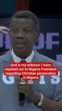 Pastor Adeboye revealed what he has done concerning genocide in Nigeria