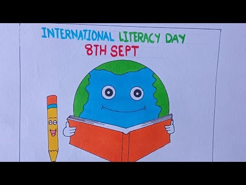 International Literacy day drawing | 8th sept International Literacy day