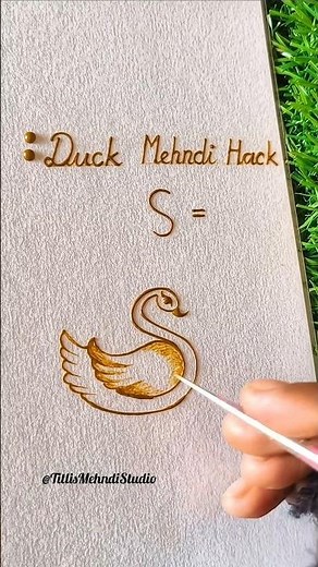 Easy Duck Mehndi Hack || step by step tutorial for beginners | #mehndi​ #shorts​ #ytshorts​ #art​