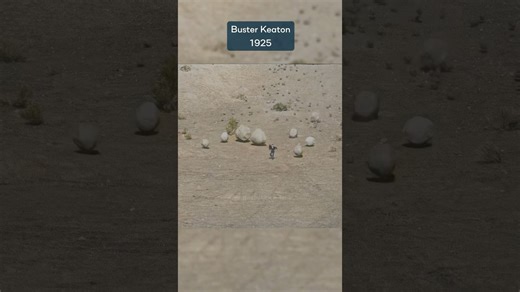 Some incredible stunts by Buster Keaton in color!