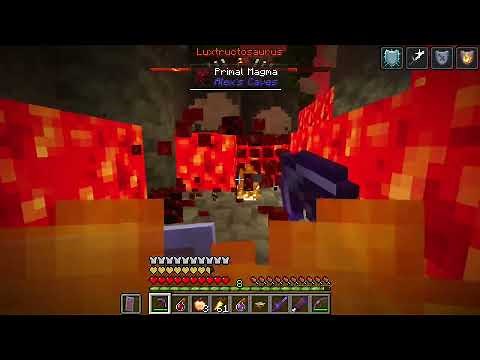 Fighting the Luxtructosaurus (Alex's caves Eruption update)