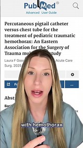 “Percutaneous pigtail catheter vs. chest tube for the treatment of pediatric traumatic #hemothorax…”