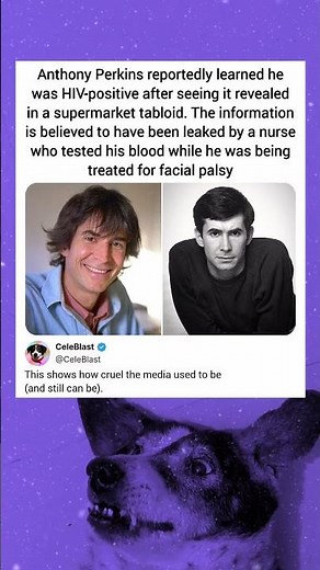 Anthony Perkins reportedly learned he was HIV-positive after seeing it revealed in a supermarket