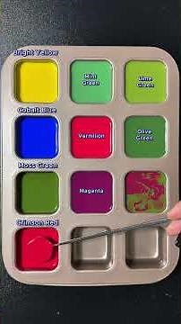 From 4 Colors to 8 Beautiful New Shades #colormixing #satisfying