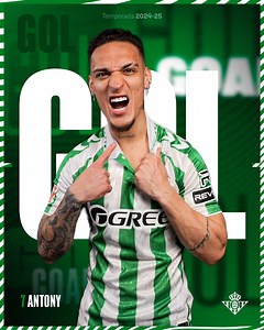 497K views · 10K reactions | 90' ⏱⚽️ ¡¡GOOOOOOOOOOOLLL DEL REAL BETIS!!  ¡¡Golazo de Antony!!  ⚪ #EspanyolRealBetis 1-2 懶 #DíaDeBetis | Real Betis Balompié | Facebook