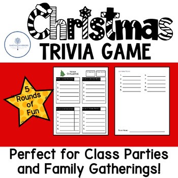 Christmas Trivia Activity with Picture Round for High School | Team Building