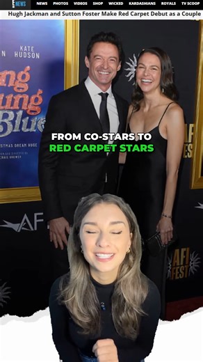 Spotlight Hollywood on Instagram: "Hugh Jackman and Sutton Foster made their red carpet debut as a couple at AFI FEST’s Song Sung Blue premiere, showing off smiles and effortless chemistry. . . . #HughJackman #SuttonFoster #RedCarpet #CelebrityCouples #AFIFEST #SongSungBlue #HollywoodNews #PopCulture"