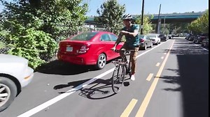 Contra Flow Bike Lane on Norfolk Ave