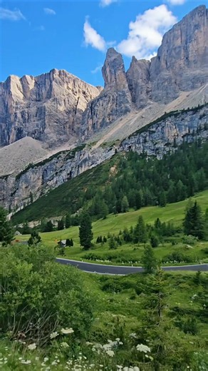 Road through the Alps 🏔️✨#Alps #MountainRoad #Nature #Travel